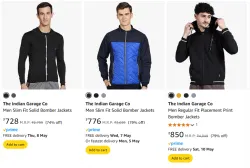 The Indian Garage Co Mens Jacket Minimum 70% Discount