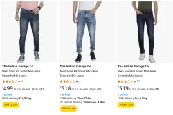 The Indian Garage Co Mens Jeans at Minimum 70% Discount