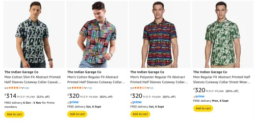 Image of The Indian Garage Co Men's Shirt at minimum 80% Discount