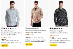 The Indian Garage Co Mens Shirt at Minimum 70% Discount