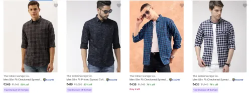 Image of The Indian Garage Co Men's Shirts at minimum 74% Discount