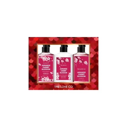 Image of The Love Co. Cherry Blossom Bath & Body Gift Set – Pack of 3