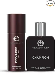The Man Company Champion Perfume & Deo Combo for Men - Set of 2 | Premium Long-Lasting Fragrance for Him | Valentine gif
