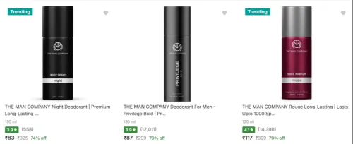 Image of The Man Company Deodorant Spray starting at ₹83