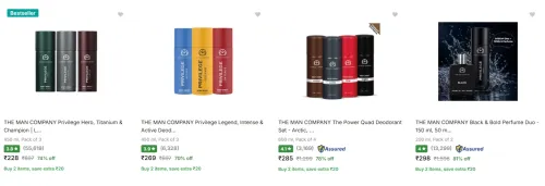 Image of The Man Company Deodorant Spray upto 81% Discount