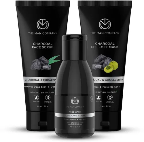 Image of THE MAN COMPANY Charcoal Cleansers Trio (3 Items in the set)