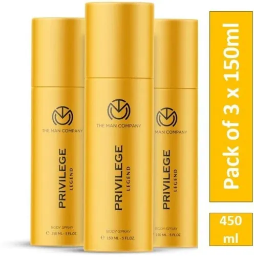 Image of The Man Company Privilege Legend Deodorant Spray, 450ml, Pack of 3