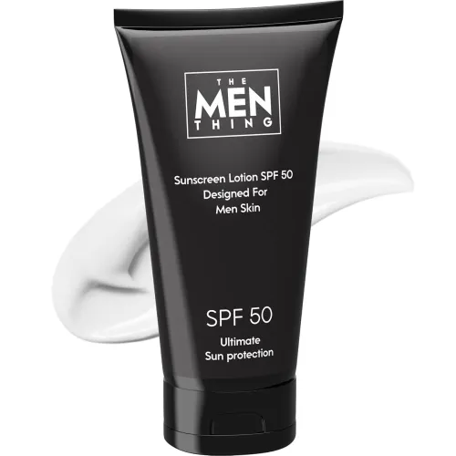 Image of THE MEN THING SunScreen for Men Skin - SPF 50 P+++ - Oil-Free Man SunScreen with Zinc Oxide & Titanium Dioxide from Japa