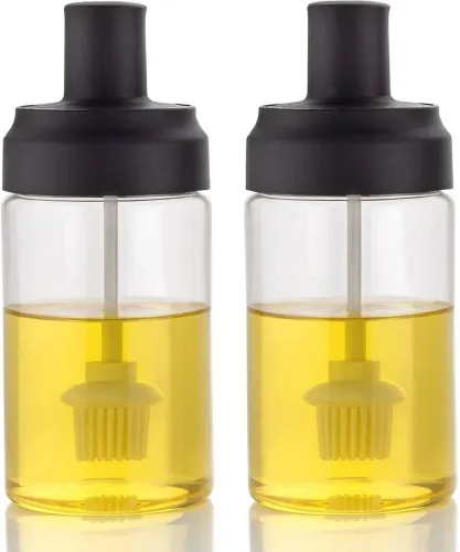 Image of TheOzShop 350 ml Silicon Oil Brush Bottle (Pack of 2)