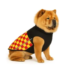 The Pets Company Dog Winter Coat Jacket, Clothes, Windproof, Waterproof, Light Weight, Washable, Ultra Warm Thick Fleece Lined Dog Vest for Cold Weather Protection, (Yellow Check, Large - 24...