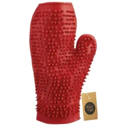 The Pets Company Dog Grooming Soothing Massage Rubber Bath Brush Glove, Hair Deshedding & Shampoo Tool for Dogs and Cats
