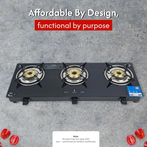 Image of Thermador EcoFlame 3 Burner Auto Ignition Glass