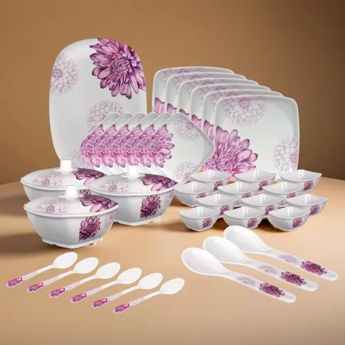 Image of Thermador Floral Melamine 40-Pcs Dinner Set