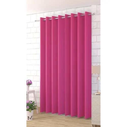 Image of Thermal Insulated Eyelet Blackout Window Curtain Pack of 1 (4 x 5 Feet, Pink)