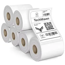 Thermal Printer Label 4x6 100x150mm Shipping Sticker 2400 Labels 6 Rolls