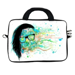 Theskinmantra Colorful Geek Messenger Bag for 11 inch Laptop