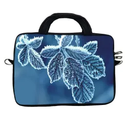 Theskinmantra Snow Leaves Messenger Bag for 13 inch Laptop