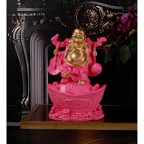 Image of THE WHITE INK DECOR Premium Laughing Buddha showpeice