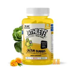 The Wise Tortoise Athlete Kids Calcium + Vitamin D + Prebiotics Gummies | 0 Sugar | Bone Strength, Growth & Teeth Health