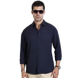 Thomas Scott Men Polyester Full Sleeve Casual Shirt
