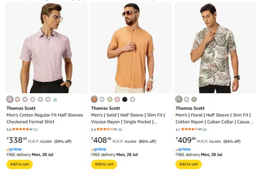 Image of Thomas Scott Men Shirt Minimum 80% Discount