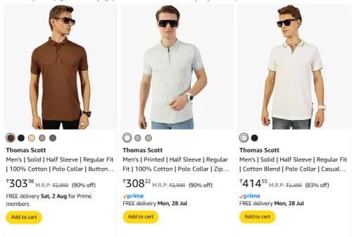 Image of Thomas Scott Men Tshirt Minimium 80% Discount 