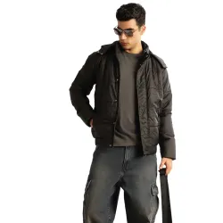 Thomas Scott Mens Regular Fit Hooded Puffer Jacket