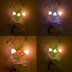 Three Secondz Colorful LED Mushroom Night Lamps