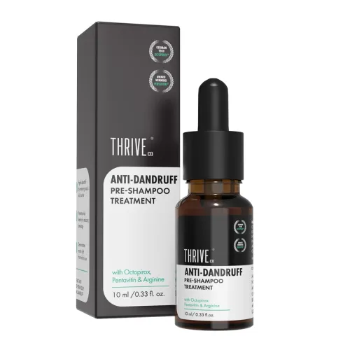 Image of ThriveCo Anti Dandruff Hair Serum Pre-Shampoo Dandruff Treatment for Itchy, Dry & Flaky Scalp | 