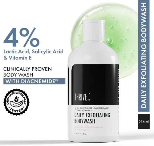 Image of ThriveCo Daily Exfoliating Bodywash with 4% Lactic & Salicylic Acid | Vitamin E  (236 ml)
