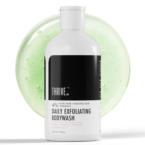 Image of Thriveco Exfoliating Body Wash 236ml Prevents Body Acne, Tan & Dead Skin Removal 