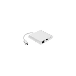 Thunderbolt 3 USB-C hub Converter Type C to HDMI 4K and Gigabit ethernet RJ45 & USB OTG & Female USB 3.0 Compatible with MacBook Adapter pro