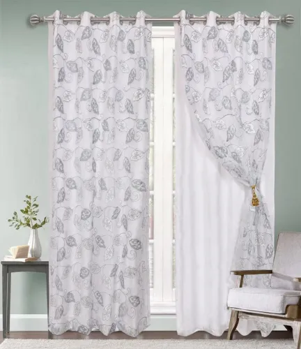 Image of Thundershoppe 274.32 cm (9 ft) Long Door Velvet Blackout Curtain (Pack Of 2)
