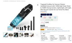 Tiagowell Cordless Car Vacuum Cleaner