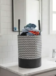 Tiarakrafts 45 L Black Laundry Bag (Canvas)