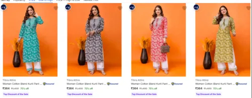 Image of Tibra Attire Women's Ethnic Sets at minimum 74% Discount