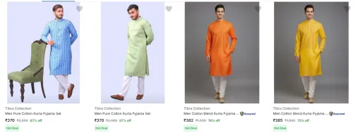 Image of Tibra Collection Men's Ethnic Sets at minimum 70% Discount