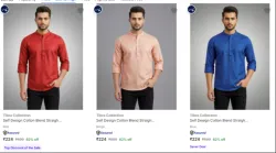 Tibra Collection Mens Kurtas at minimum 62% Discount