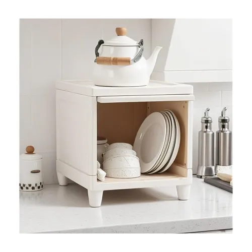 Image of Ticoh Stackable Plastic 1-Tier Countertop Storage Rack
