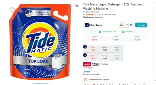 Image of Tide Matic Liquid Detergent 3.2L Top Load 