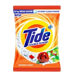 Tide Plus Detergent Washing Powder - 10kg Mega Saver Pack | Jasmine & Rose Fragrance | Removes deep-seated Oil, Gravy, T
