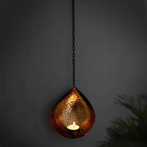 Image of TIED RIBBONS Wall Hanging Tealight Candle Holders Metal Wall Sconce