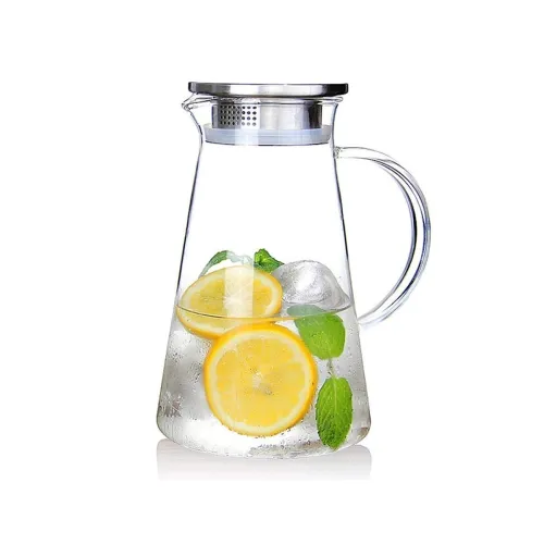 Image of TIENER Borosilicate Glass 1.8 LTR Water Jug with Handle