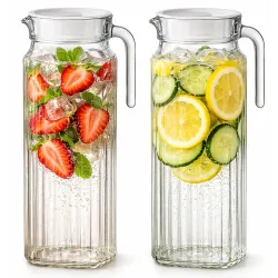 TIINER Fridge Jug 1L Glass Water Jug