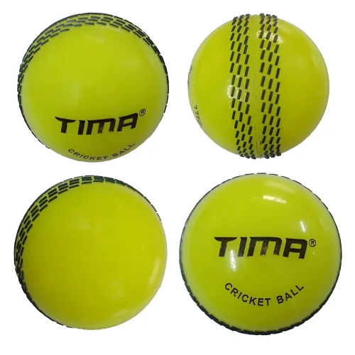 Image of Tima Sports Hard Synthetic Red Cricket Ball Pack of 4