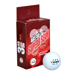 TIMA Superb 3 Star ABS Plastic 40 Table Tennis Ball (6 Pc), White