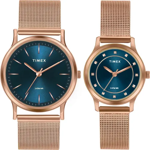 Image of TIMEX 39mm Teal Dial Analog Watch for Men & Women