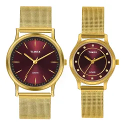TIMEX Analog Round Dial Couple’s Watch