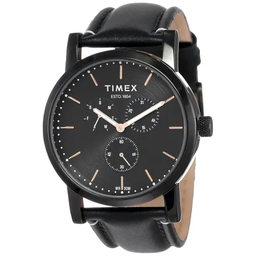 Image of TIMEX Analog Watch for Man with Black Round Dial 