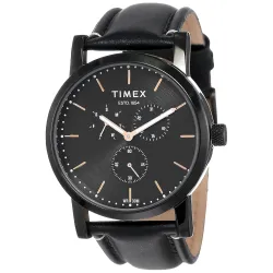 TIMEX Analog Watch for Man with Black Round Dial